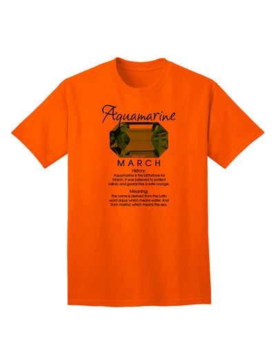 Adult T-Shirt Featuring Birthstone Aquamarine - A Unique Fashion Statement-Mens T-shirts-TooLoud-Orange-Small-Davson Sales