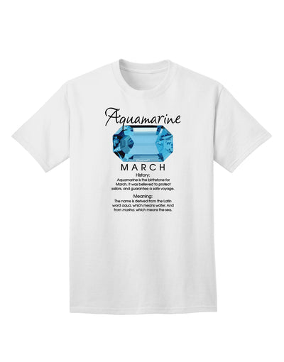 Adult T-Shirt Featuring Birthstone Aquamarine - A Unique Fashion Statement-Mens T-shirts-TooLoud-White-Small-Davson Sales