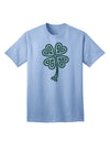 Adult T-Shirt Featuring Celtic Knot 4 Leaf Clover Design - A St. Patrick's Day Special Edition-Mens T-shirts-TooLoud-Light-Blue-Small-Davson Sales