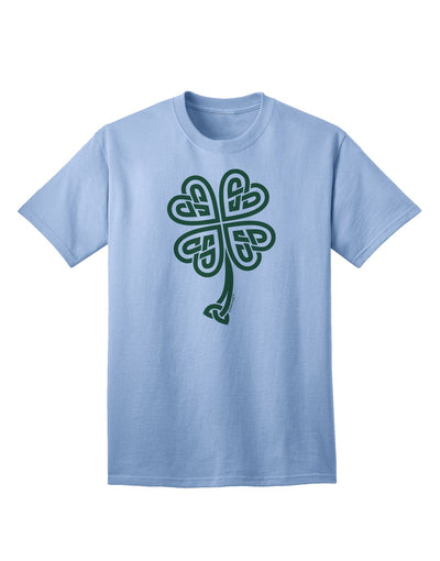 Adult T-Shirt Featuring Celtic Knot 4 Leaf Clover Design - A St. Patrick's Day Special Edition-Mens T-shirts-TooLoud-Light-Blue-Small-Davson Sales