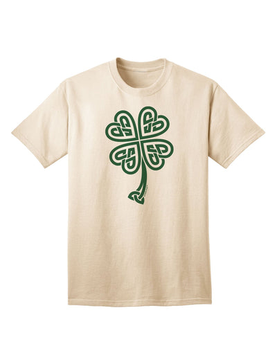 Adult T-Shirt Featuring Celtic Knot 4 Leaf Clover Design - A St. Patrick's Day Special Edition-Mens T-shirts-TooLoud-Natural-Small-Davson Sales