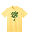 Adult T-Shirt Featuring Celtic Knot 4 Leaf Clover Design - A St. Patrick's Day Special Edition-Mens T-shirts-TooLoud-Yellow-Small-Davson Sales
