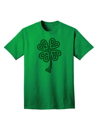 Adult T-Shirt Featuring Celtic Knot 4 Leaf Clover Design - A St. Patrick's Day Special Edition-Mens T-shirts-TooLoud-Kelly-Green-Small-Davson Sales