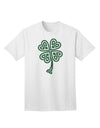 Adult T-Shirt Featuring Celtic Knot 4 Leaf Clover Design - A St. Patrick's Day Special Edition-Mens T-shirts-TooLoud-White-Small-Davson Sales