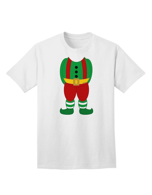 Adult T-Shirt Featuring Christmas Elf Boy Character Design-Mens T-shirts-TooLoud-White-Small-Davson Sales
