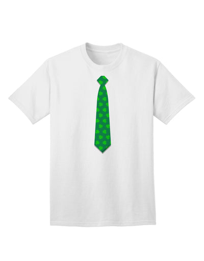 Adult T-Shirt Featuring Clover Pattern Design for St. Patrick's Day Celebration-Mens T-shirts-TooLoud-White-Small-Davson Sales