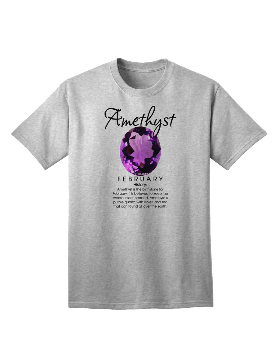 Adult T-Shirt Featuring February's Birthstone - The Amethyst-Mens T-shirts-TooLoud-White-Small-Davson Sales