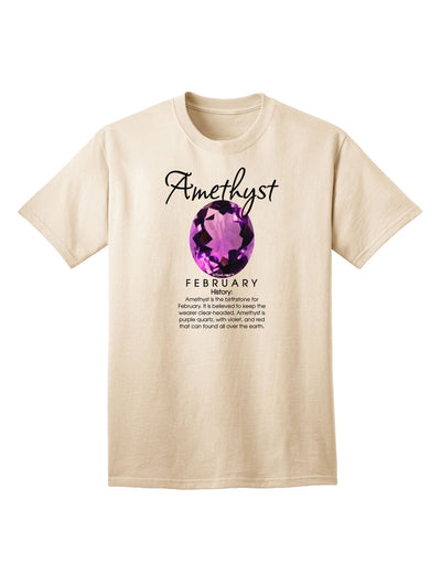 Adult T-Shirt Featuring February's Birthstone - The Amethyst-Mens T-shirts-TooLoud-Natural-Small-Davson Sales