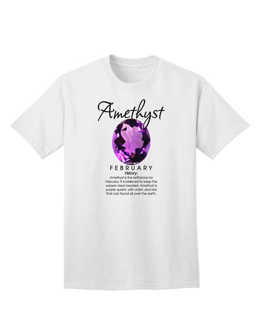 Adult T-Shirt Featuring February's Birthstone - The Amethyst-Mens T-shirts-TooLoud-White-Small-Davson Sales