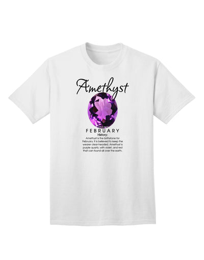 Adult T-Shirt Featuring February's Birthstone - The Amethyst-Mens T-shirts-TooLoud-White-Small-Davson Sales