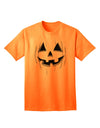 Adult T-Shirt Featuring Halloween Pumpkin Smile Jack O Lantern - A Seasonal Must-Have-Mens T-shirts-TooLoud-Neon-Orange-Small-Davson Sales