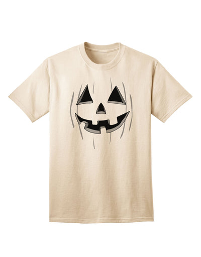 Adult T-Shirt Featuring Halloween Pumpkin Smile Jack O Lantern - A Seasonal Must-Have-Mens T-shirts-TooLoud-Natural-Small-Davson Sales