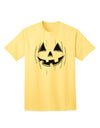 Adult T-Shirt Featuring Halloween Pumpkin Smile Jack O Lantern - A Seasonal Must-Have-Mens T-shirts-TooLoud-Yellow-Small-Davson Sales