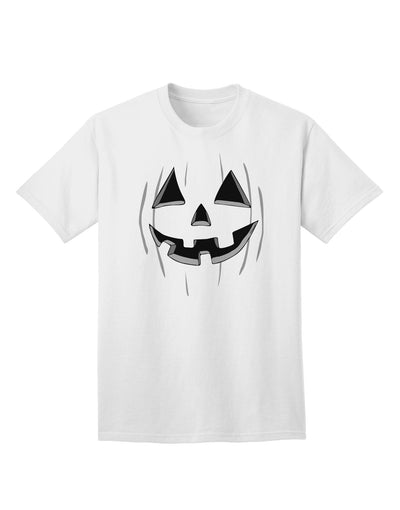 Adult T-Shirt Featuring Halloween Pumpkin Smile Jack O Lantern - A Seasonal Must-Have-Mens T-shirts-TooLoud-White-Small-Davson Sales