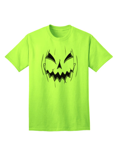 Adult T-Shirt Featuring Halloween's Scary Evil Jack O Lantern Pumpkin Design-Mens T-shirts-TooLoud-Neon-Green-Small-Davson Sales