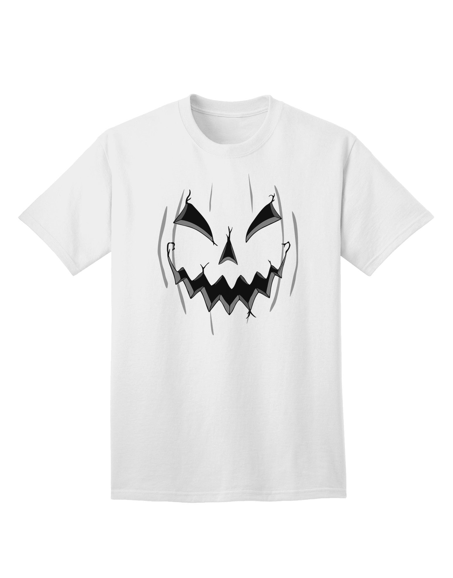 Adult T-Shirt Featuring Halloween's Scary Evil Jack O Lantern Pumpkin Design-Mens T-shirts-TooLoud-White-Small-Davson Sales