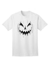 Adult T-Shirt Featuring Halloween's Scary Evil Jack O Lantern Pumpkin Design-Mens T-shirts-TooLoud-White-Small-Davson Sales