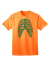 Adult T-Shirt Featuring Human Blue Skeleton Bones Ribcage - A Unique Fashion Statement-Mens T-shirts-TooLoud-Neon-Orange-Small-Davson Sales