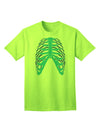 Adult T-Shirt Featuring Human Blue Skeleton Bones Ribcage - A Unique Fashion Statement-Mens T-shirts-TooLoud-Neon-Green-Small-Davson Sales