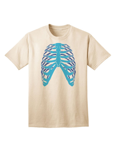 Adult T-Shirt Featuring Human Blue Skeleton Bones Ribcage - A Unique Fashion Statement-Mens T-shirts-TooLoud-Natural-Small-Davson Sales