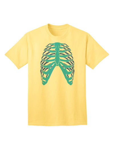 Adult T-Shirt Featuring Human Blue Skeleton Bones Ribcage - A Unique Fashion Statement-Mens T-shirts-TooLoud-Yellow-Small-Davson Sales