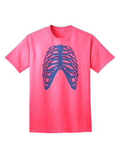 Adult T-Shirt Featuring Human Blue Skeleton Bones Ribcage - A Unique Fashion Statement-Mens T-shirts-TooLoud-Neon-Pink-Small-Davson Sales