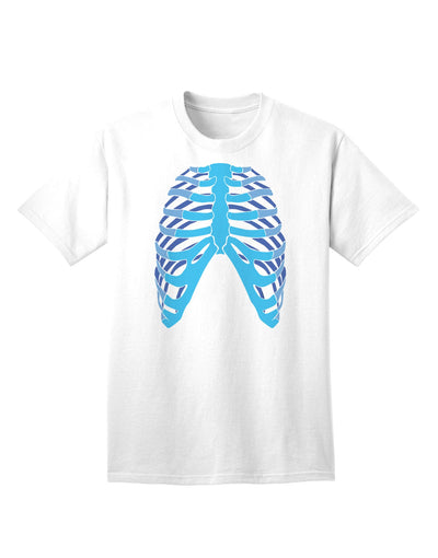 Adult T-Shirt Featuring Human Blue Skeleton Bones Ribcage - A Unique Fashion Statement-Mens T-shirts-TooLoud-White-Small-Davson Sales