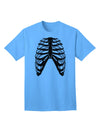 Adult T-Shirt Featuring Inverted Human Skeleton Bones Ribcage Design-Mens T-shirts-TooLoud-Aquatic-Blue-Small-Davson Sales