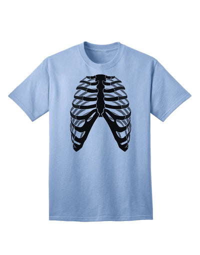 Adult T-Shirt Featuring Inverted Human Skeleton Bones Ribcage Design-Mens T-shirts-TooLoud-Light-Blue-Small-Davson Sales