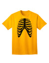 Adult T-Shirt Featuring Inverted Human Skeleton Bones Ribcage Design-Mens T-shirts-TooLoud-Gold-Small-Davson Sales