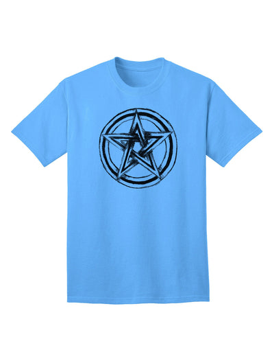 Adult T-Shirt Featuring Pentacle Magick Witchcraft Star - A Symbol of Power and Mystique-Mens T-shirts-TooLoud-Aquatic-Blue-Small-Davson Sales