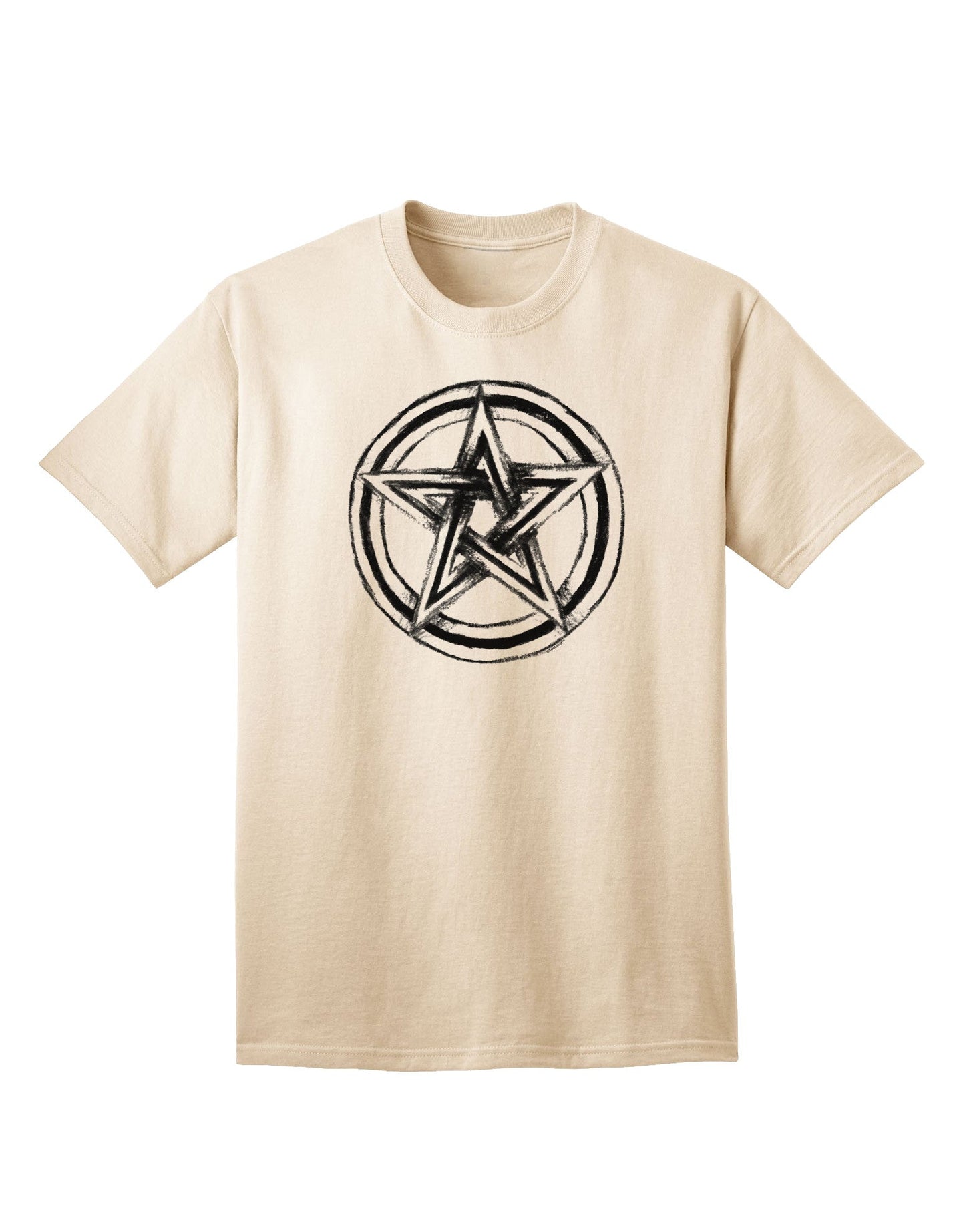 Adult T-Shirt Featuring Pentacle Magick Witchcraft Star - A Symbol of Power and Mystique-Mens T-shirts-TooLoud-Natural-Small-Davson Sales