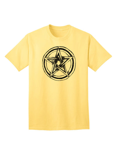 Adult T-Shirt Featuring Pentacle Magick Witchcraft Star - A Symbol of Power and Mystique-Mens T-shirts-TooLoud-Yellow-Small-Davson Sales