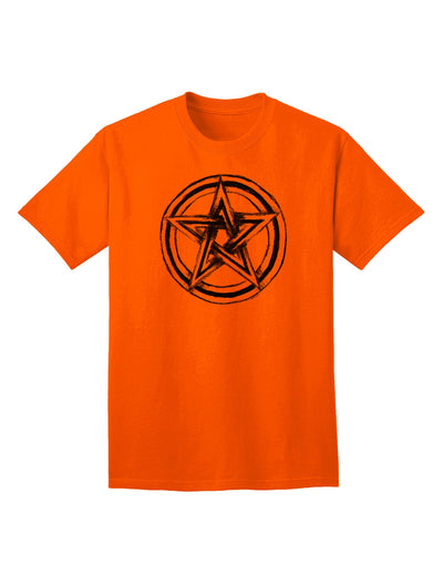 Adult T-Shirt Featuring Pentacle Magick Witchcraft Star - A Symbol of Power and Mystique-Mens T-shirts-TooLoud-Orange-Small-Davson Sales