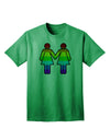 Adult T-Shirt Featuring Rainbow Lesbian Women Holding Hands - A Symbol of Pride and Unity-Mens T-shirts-TooLoud-Kelly-Green-Small-Davson Sales