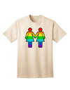 Adult T-Shirt Featuring Rainbow Lesbian Women Holding Hands - A Symbol of Pride and Unity-Mens T-shirts-TooLoud-Natural-Small-Davson Sales