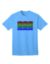 Adult T-Shirt Featuring Rainbow Mustaches: A Celebration of Gay Pride Flag Imagery-Mens T-shirts-TooLoud-Aquatic-Blue-Small-Davson Sales