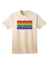 Adult T-Shirt Featuring Rainbow Mustaches: A Celebration of Gay Pride Flag Imagery-Mens T-shirts-TooLoud-Natural-Small-Davson Sales