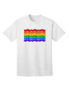 Adult T-Shirt Featuring Rainbow Mustaches: A Celebration of Gay Pride Flag Imagery-Mens T-shirts-TooLoud-White-Small-Davson Sales