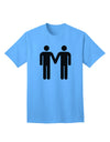 Adult T-Shirt Featuring Symbolic Representation of Gay Men Holding Hands-Mens T-shirts-TooLoud-Aquatic-Blue-Small-Davson Sales