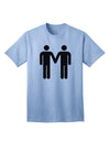 Adult T-Shirt Featuring Symbolic Representation of Gay Men Holding Hands-Mens T-shirts-TooLoud-Light-Blue-Small-Davson Sales