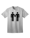 Adult T-Shirt Featuring Symbolic Representation of Gay Men Holding Hands-Mens T-shirts-TooLoud-AshGray-Small-Davson Sales