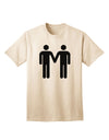 Adult T-Shirt Featuring Symbolic Representation of Gay Men Holding Hands-Mens T-shirts-TooLoud-Natural-Small-Davson Sales