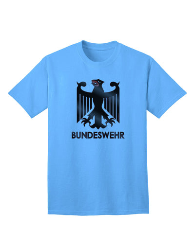 Adult T-Shirt Featuring the Bundeswehr Logo with Text - A Classic Apparel Choice-Mens T-shirts-TooLoud-Aquatic-Blue-Small-Davson Sales