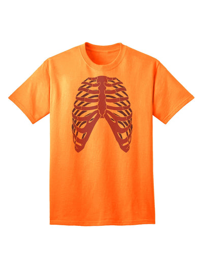 Adult T-Shirt: Human Purple Skeleton Bones Ribcage - A Unique Fashion Statement-Mens T-shirts-TooLoud-Neon-Orange-Small-Davson Sales