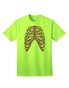 Adult T-Shirt: Human Purple Skeleton Bones Ribcage - A Unique Fashion Statement-Mens T-shirts-TooLoud-Neon-Green-Small-Davson Sales