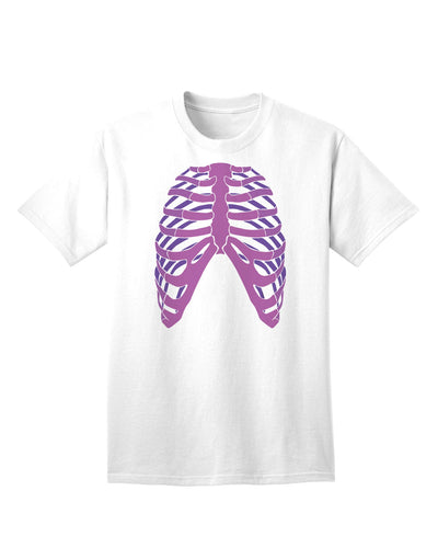 Adult T-Shirt: Human Purple Skeleton Bones Ribcage - A Unique Fashion Statement-Mens T-shirts-TooLoud-White-Small-Davson Sales