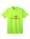 Adult T-Shirt: I Heart Thanksgiving Pumpkin Pie - A Festive Ecommerce Exclusive-Mens T-shirts-TooLoud-Neon-Green-Small-Davson Sales