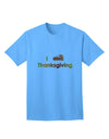 Adult T-Shirt: I Heart Thanksgiving Pumpkin Pie - A Festive Ecommerce Exclusive-Mens T-shirts-TooLoud-Aquatic-Blue-Small-Davson Sales