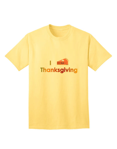 Adult T-Shirt: I Heart Thanksgiving Pumpkin Pie - A Festive Ecommerce Exclusive-Mens T-shirts-TooLoud-Yellow-Small-Davson Sales